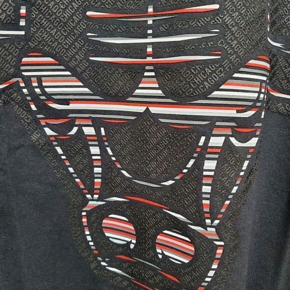 NBA CHICAGO BULLS SZ MEDIUM T SHIRT NWOT UNK BLACK/RED - Picture 3 of 9